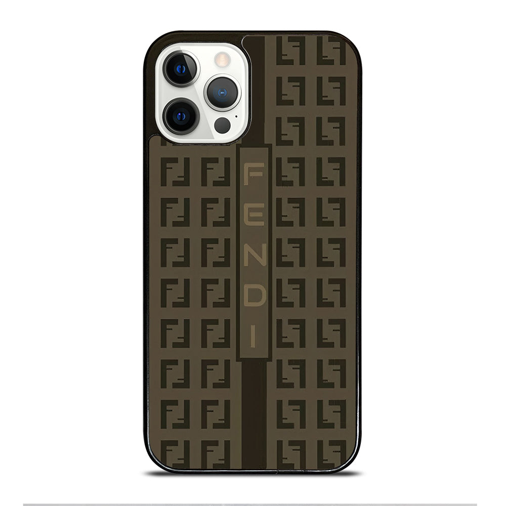 FENDI ROMA BROWN PATTERN 2 iPhone 12 Pro Case Cover
