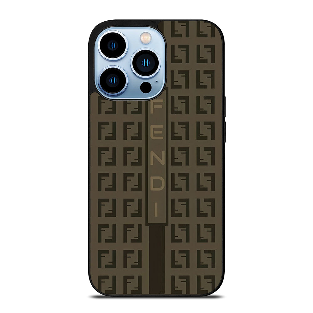 FENDI ROMA BROWN PATTERN 2 iPhone 13 Pro Max Case Cover