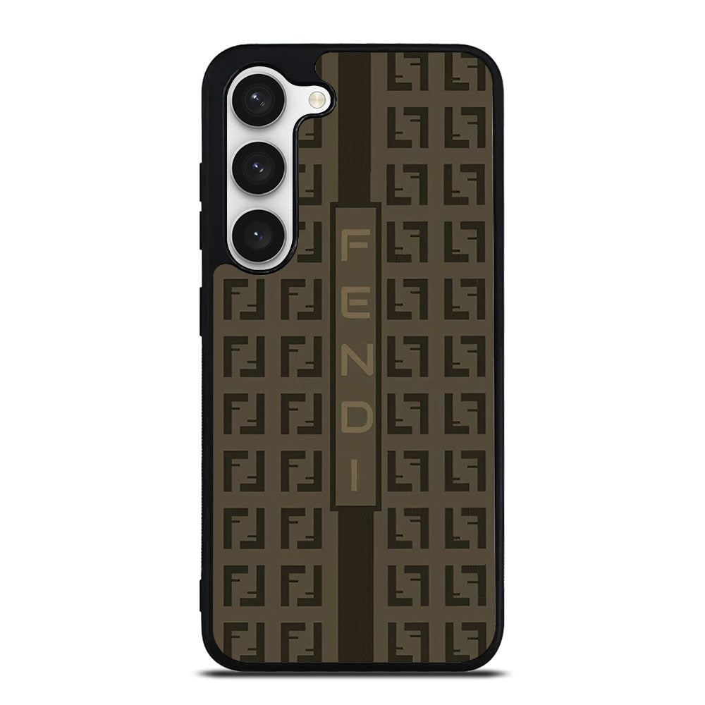 FENDI ROMA BROWN PATTERN 2 Samsung Galaxy S23 Case Cover