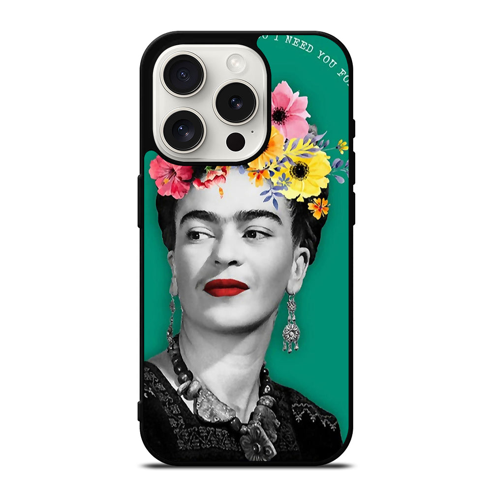 FRIDA KAHLO FACE ART iPhone 15 Pro Case Cover