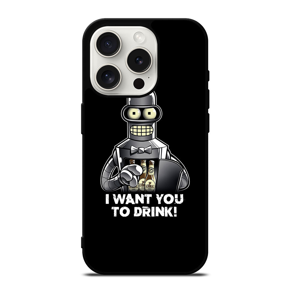 FUTURAMA BENDER QUOTE 2 iPhone 15 Pro Case Cover