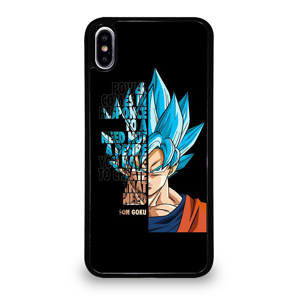 GOKU DRAGON BALL QUOTE iPhone XS Max Case Cover