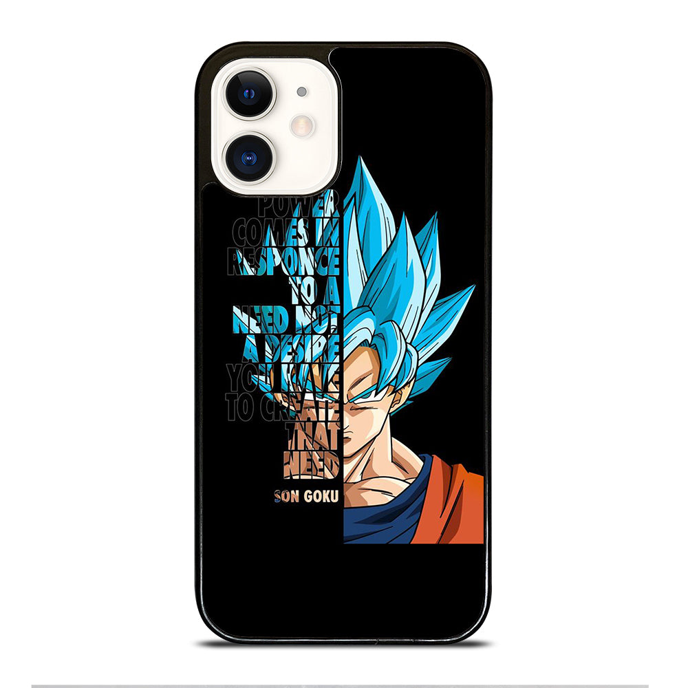 GOKU DRAGON BALL QUOTE iPhone 12 Case Cover