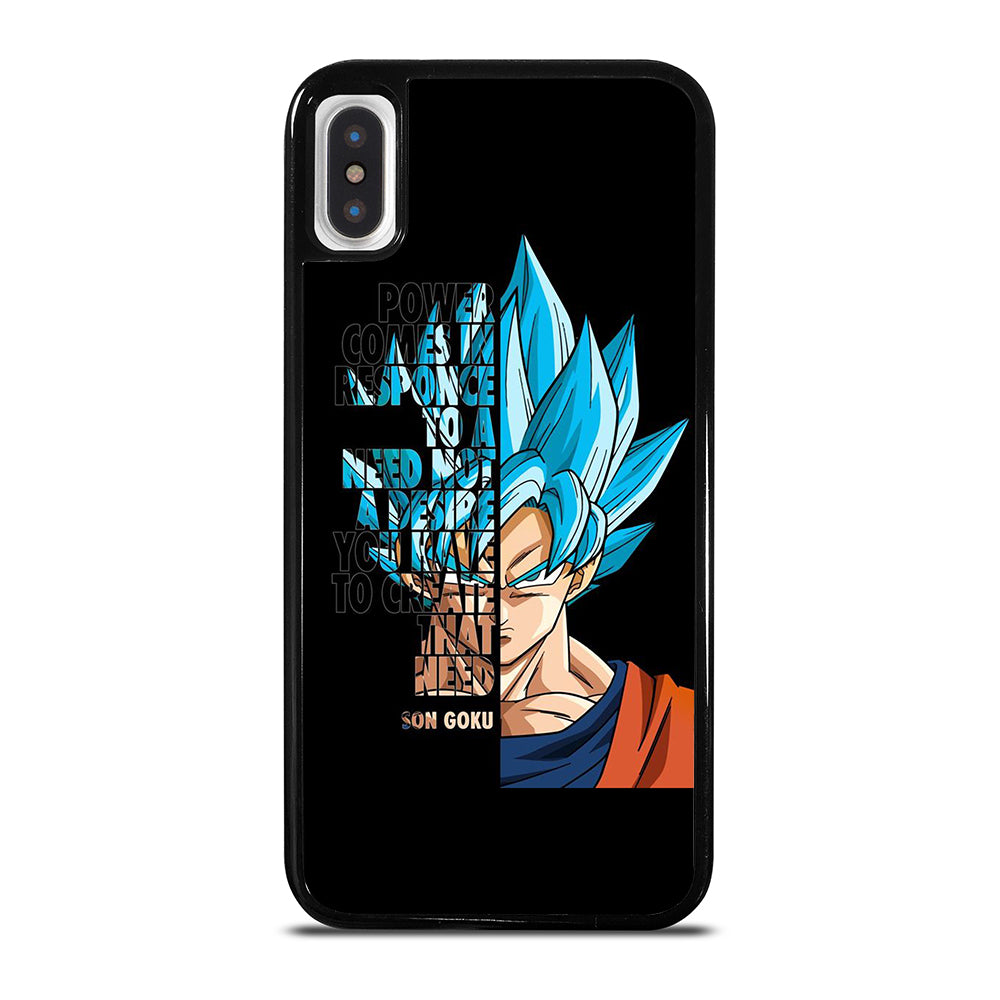 GOKU DRAGON BALL QUOTE iPhone X / XS Case Cover