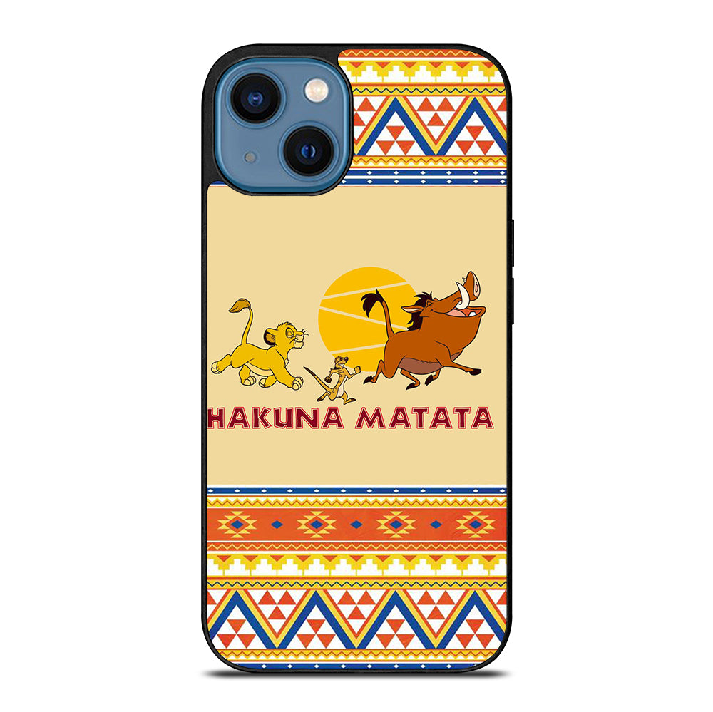 HAKUNA MATATA LION KING AZTEC 4 iPhone 14 Case Cover