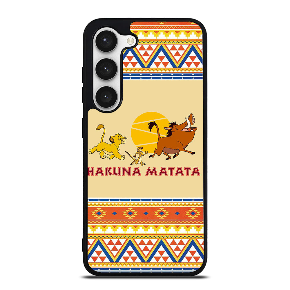 HAKUNA MATATA LION KING AZTEC 4 Samsung Galaxy S23 Case Cover