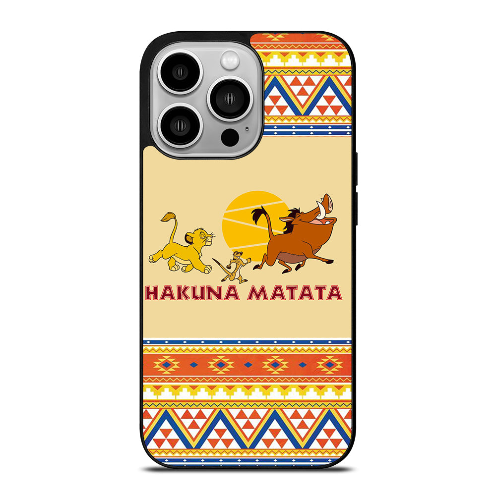 HAKUNA MATATA LION KING AZTEC 4 iPhone 14 Pro Case Cover