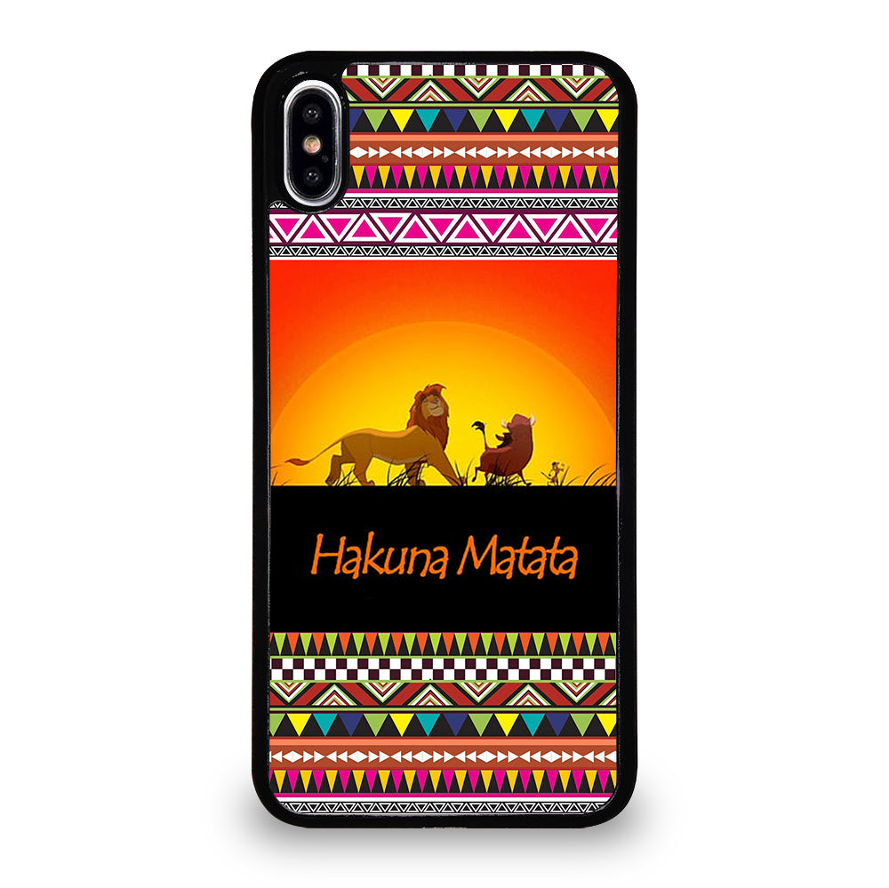 HAKUNA MATATA LION KING AZTEC 5 iPhone XS Max Case Cover