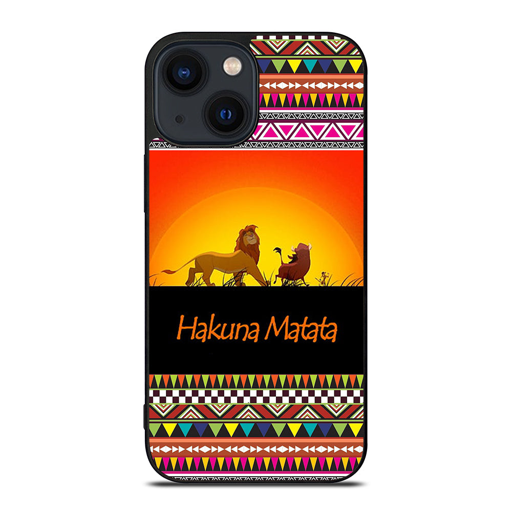HAKUNA MATATA LION KING AZTEC 5 iPhone 14 Plus Case Cover