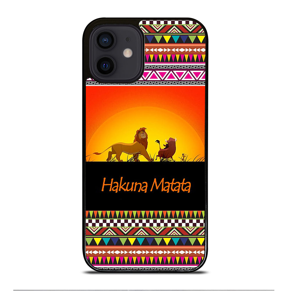 HAKUNA MATATA LION KING AZTEC 5 iPhone 12 Mini Case Cover