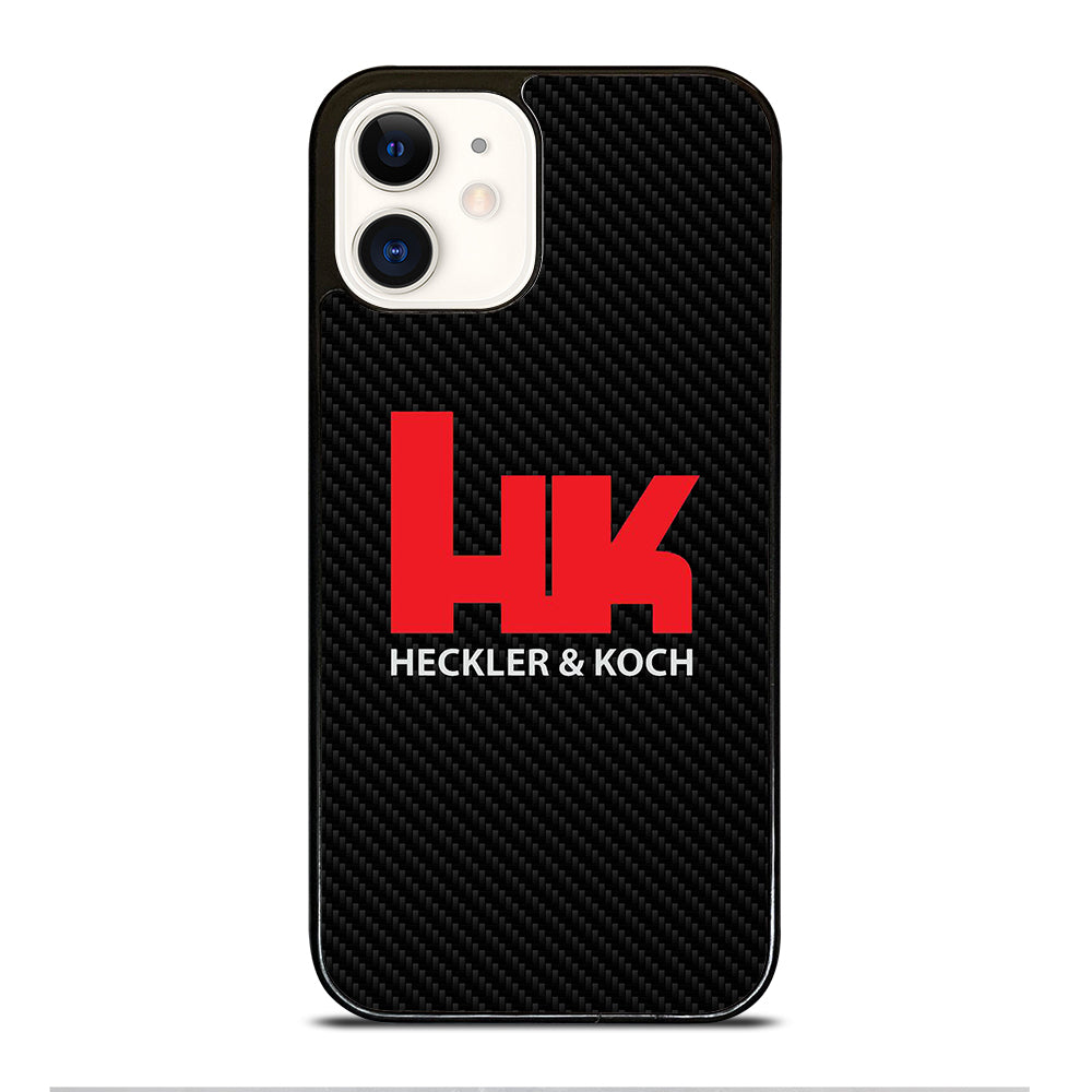HECKLER AND KOCH LOGO CARBON iPhone 12 Case Cover