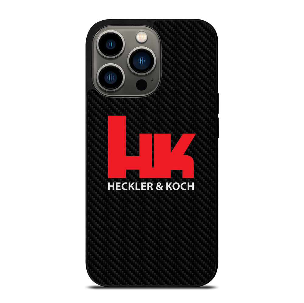 HECKLER AND KOCH LOGO CARBON iPhone 13 Pro Case Cover