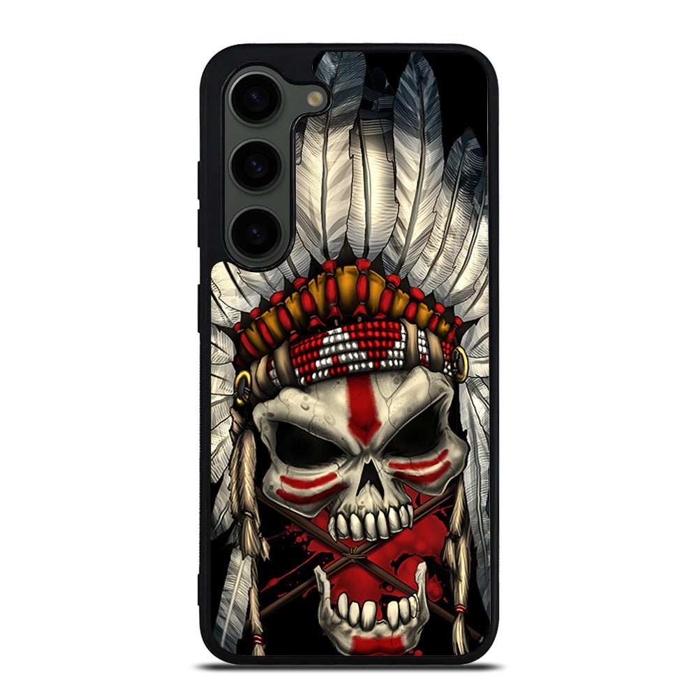 INDIAN FEATHER SKULL ART 1 Samsung Galaxy S23 Plus Case Cover