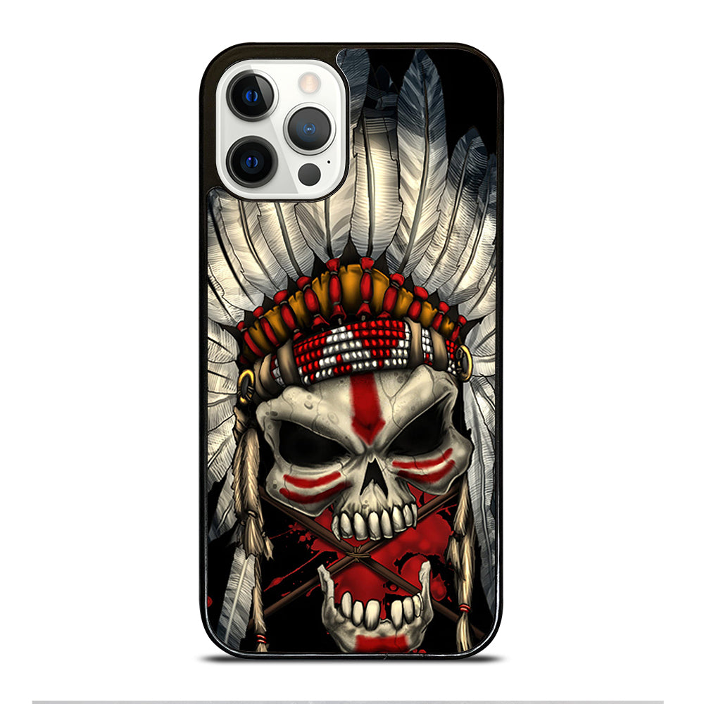 INDIAN FEATHER SKULL ART 1 iPhone 12 Pro Case Cover