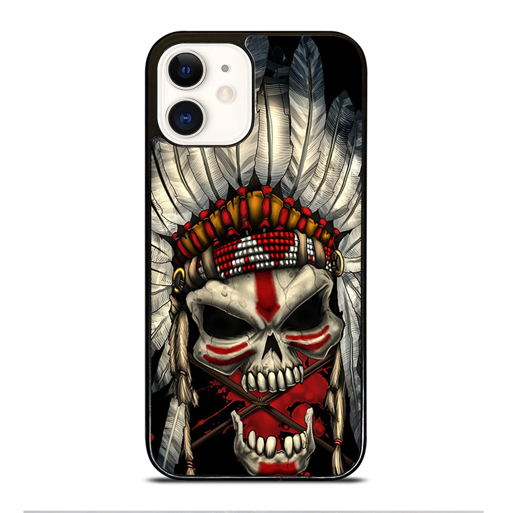 INDIAN FEATHER SKULL ART 1 iPhone 12 Case Cover