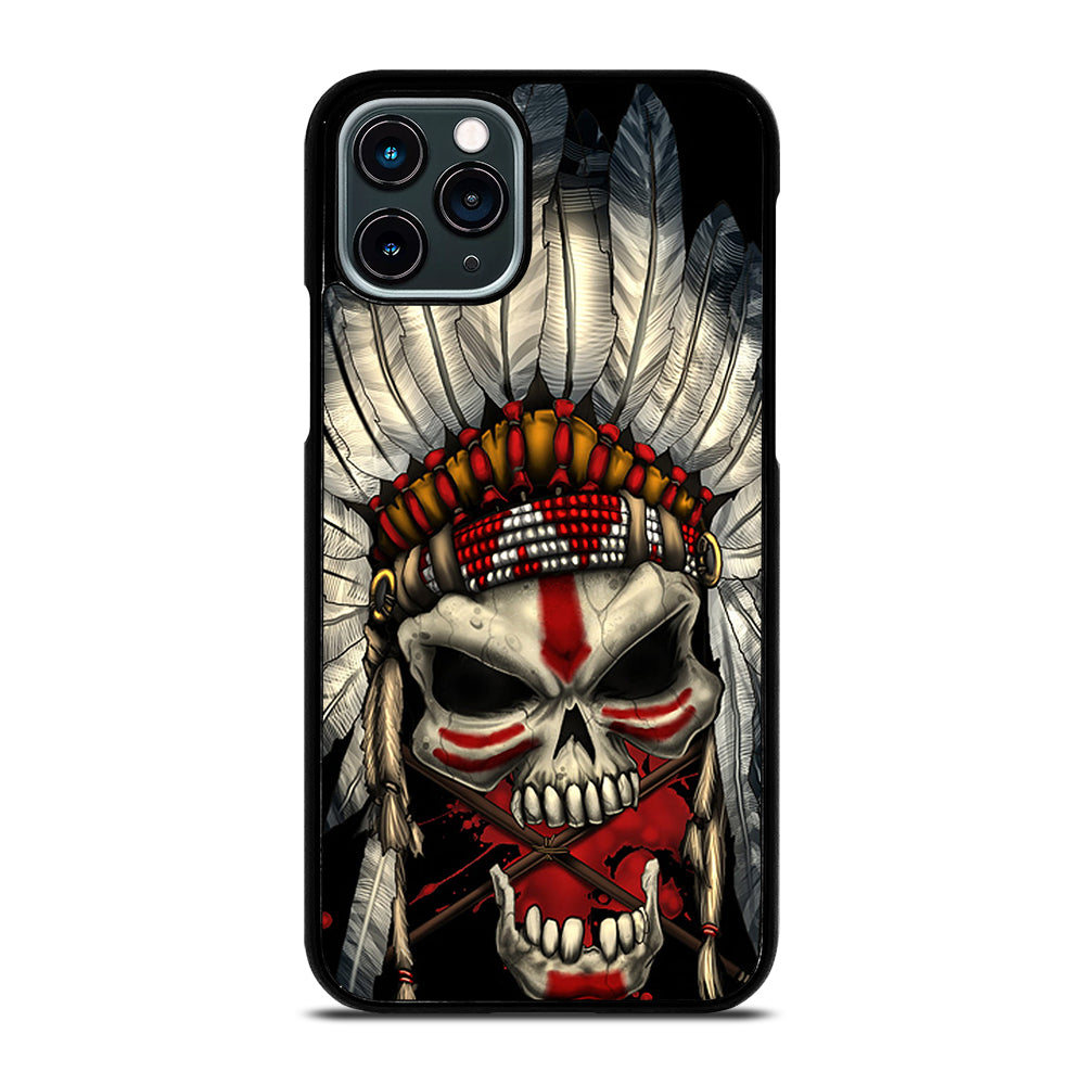 INDIAN FEATHER SKULL ART 1 iPhone 11 Pro Case Cover