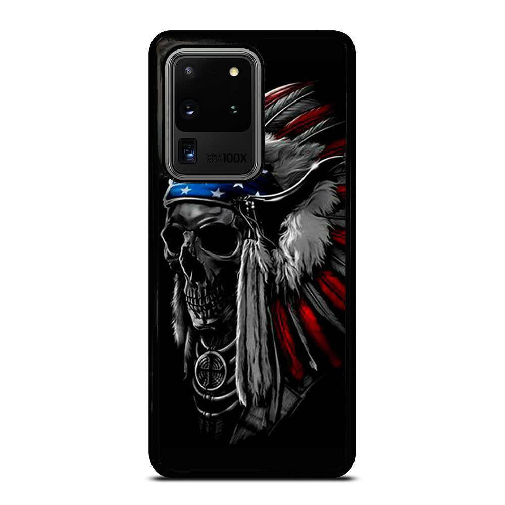 INDIAN FEATHER SKULL ART 3 Samsung Galaxy S20 Ultra Case Cover