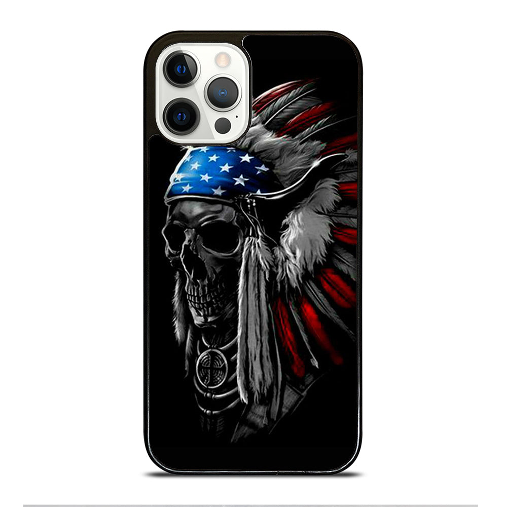 INDIAN FEATHER SKULL ART 3 iPhone 12 Pro Case Cover