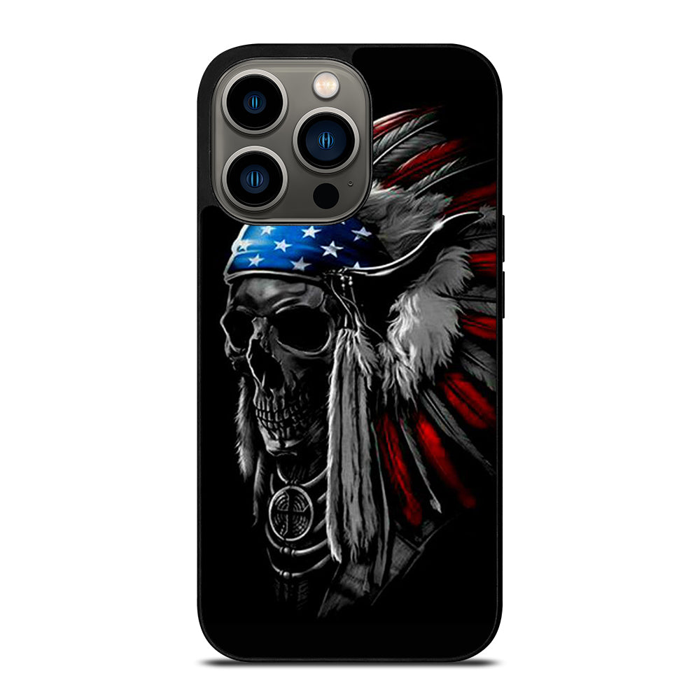 INDIAN FEATHER SKULL ART 3 iPhone 13 Pro Case Cover