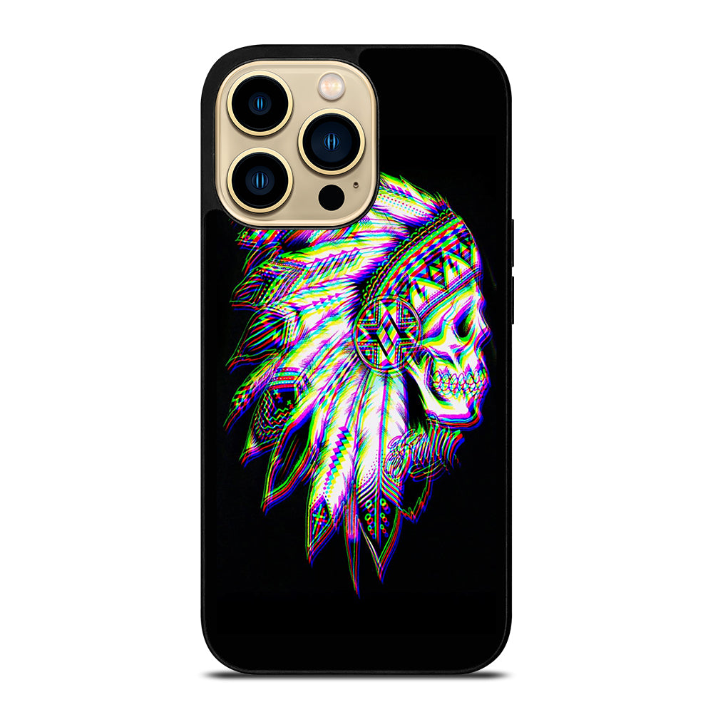 INDIAN FEATHER SKULL LOGO iPhone 14 Pro Max Case Cover