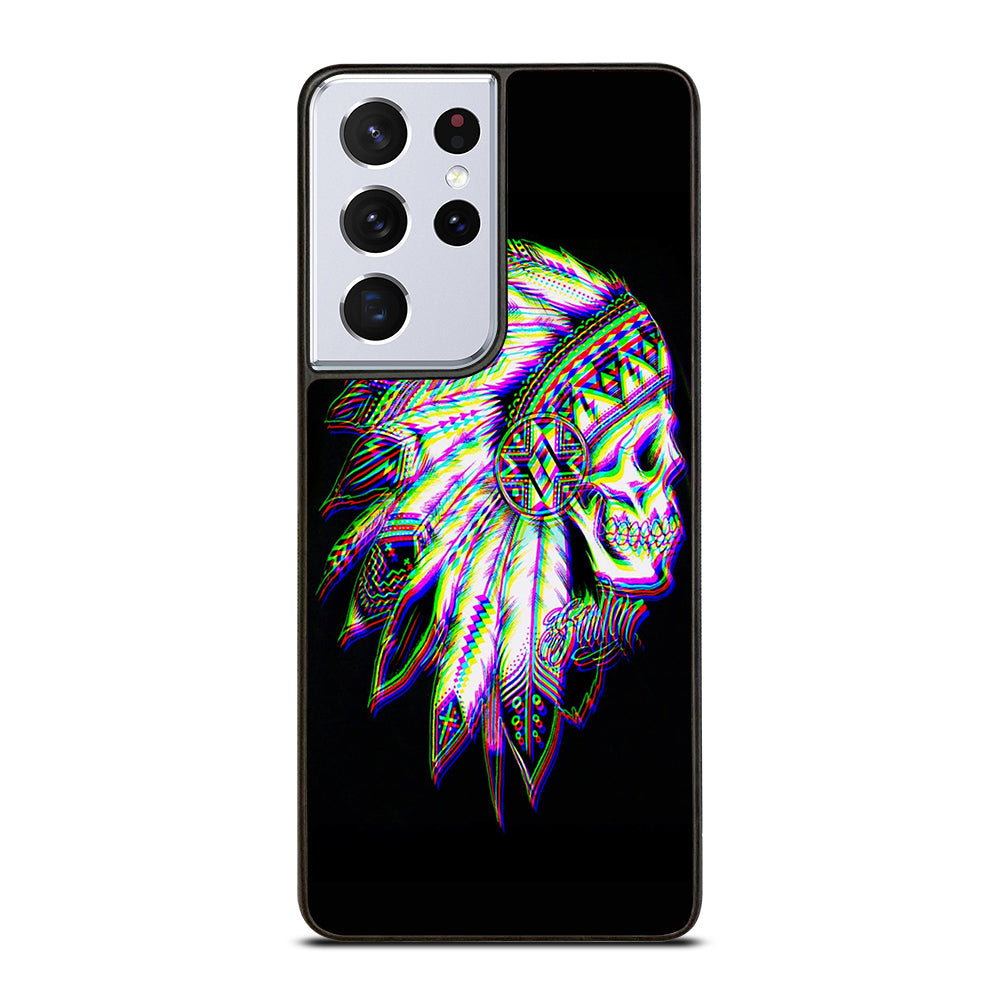 INDIAN FEATHER SKULL LOGO Samsung Galaxy S21 Ultra Case Cover