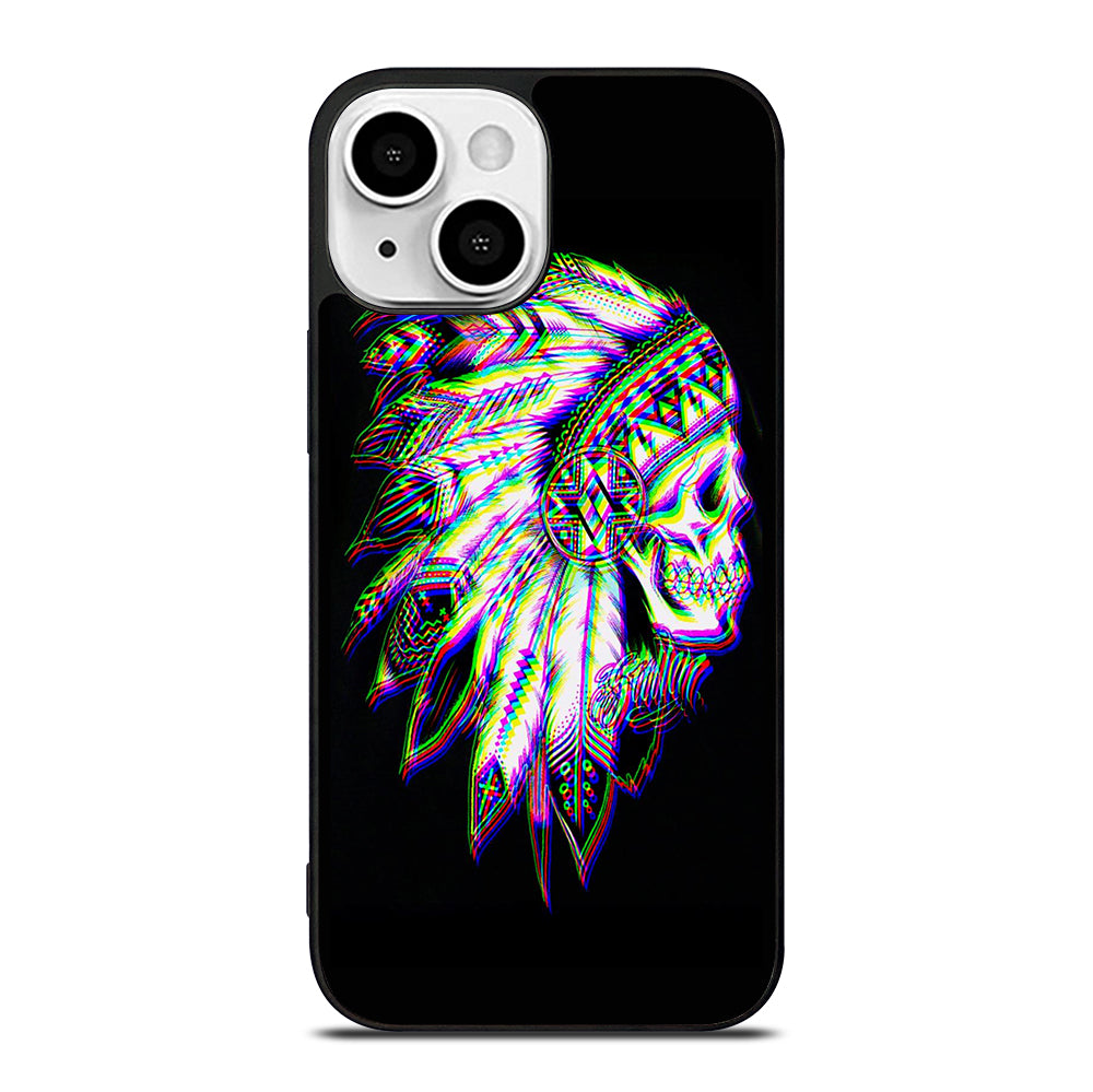 INDIAN FEATHER SKULL LOGO iPhone 13 Mini Case Cover