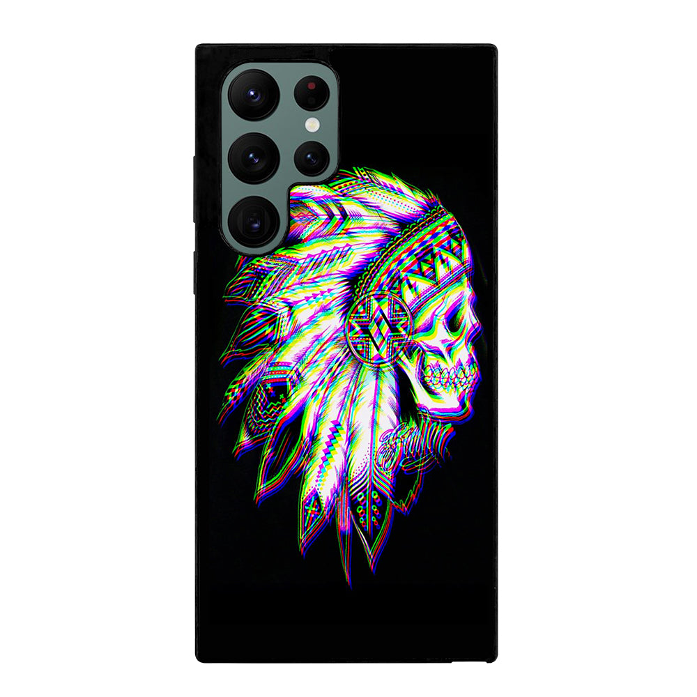 INDIAN FEATHER SKULL LOGO Samsung Galaxy S22 Ultra Case Cover