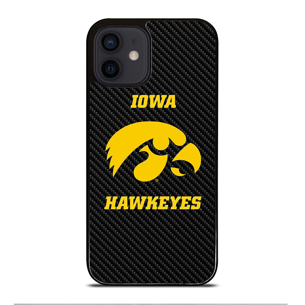 IOWA HAWKEYES CARBON LOGO iPhone 12 Mini Case Cover