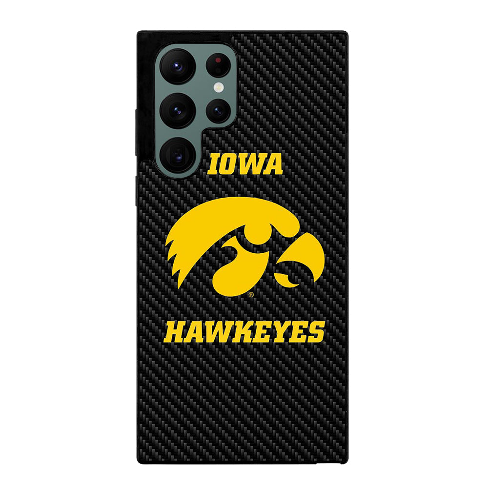 IOWA HAWKEYES CARBON LOGO Samsung Galaxy S22 Ultra Case Cover