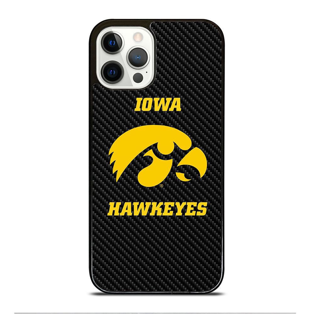 IOWA HAWKEYES CARBON LOGO iPhone 12 Pro Case Cover