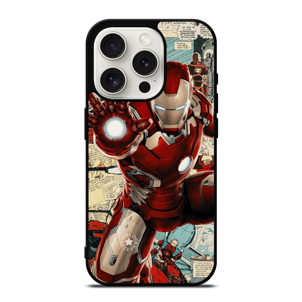 IRON MAN COMIC MARVEL iPhone 15 Pro Case Cover