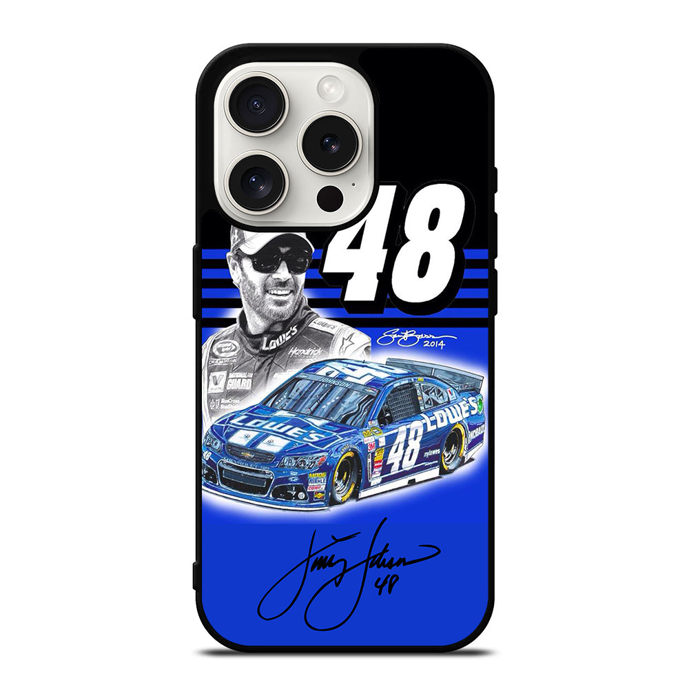 JIMMIE JOHNSON 48 NASCAR SIGNATURE 3 iPhone 15 Pro Case Cover