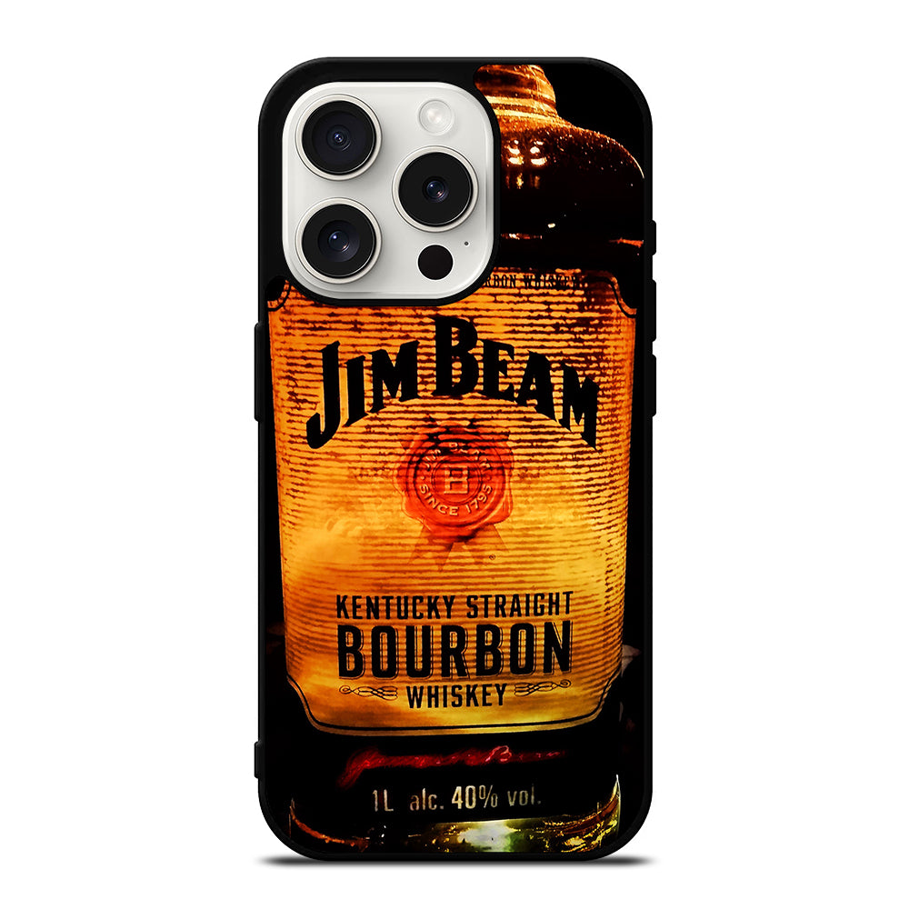 JIM BEAM WHISKEY BOTTLE 3 iPhone 15 Pro Case Cover