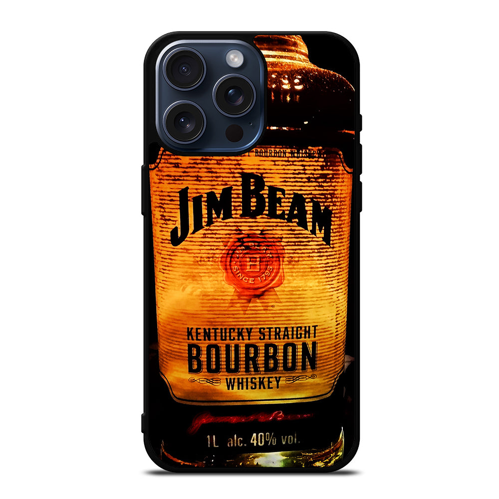 JIM BEAM WHISKEY BOTTLE 3 iPhone 15 Pro Max Case Cover