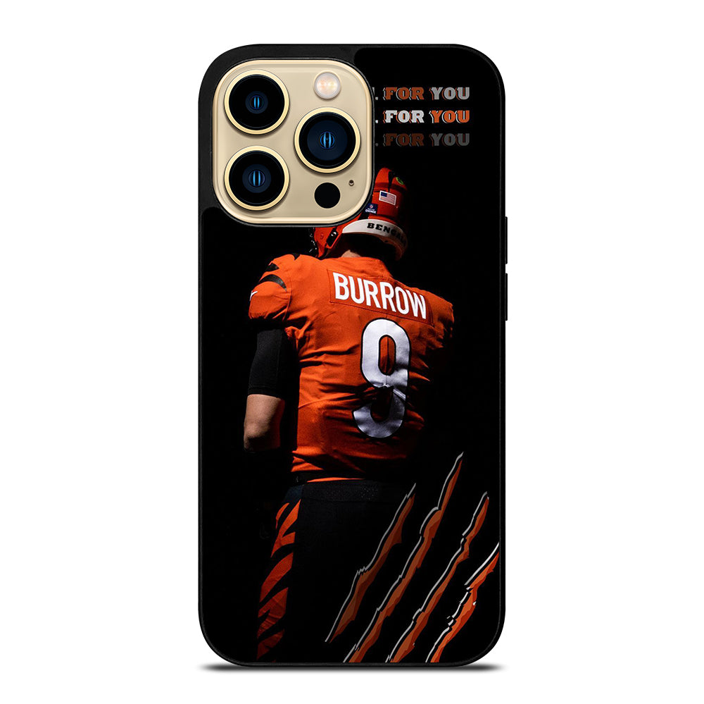 JOE BURROW CINCINNATI BENGALS FOOTBALL NFL iPhone 14 Pro Max Case Cover