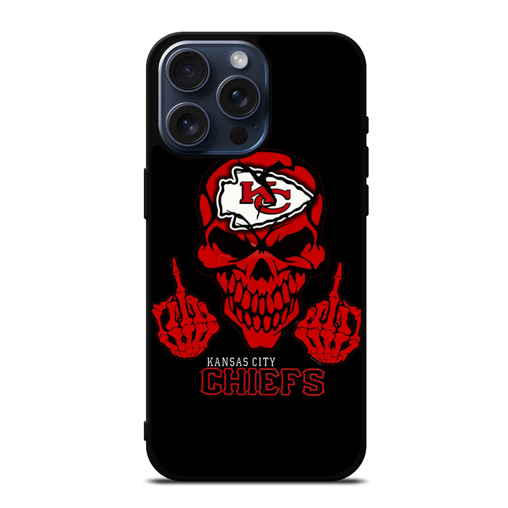 KANSAS CITY CHIEFS SKULL LOGO iPhone 15 Pro Max Case Cover
