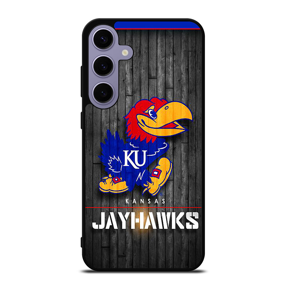 KANSAS JAYHAWKS NBA WOODEN LOGO Samsung Galaxy S24 Plus Case Cover