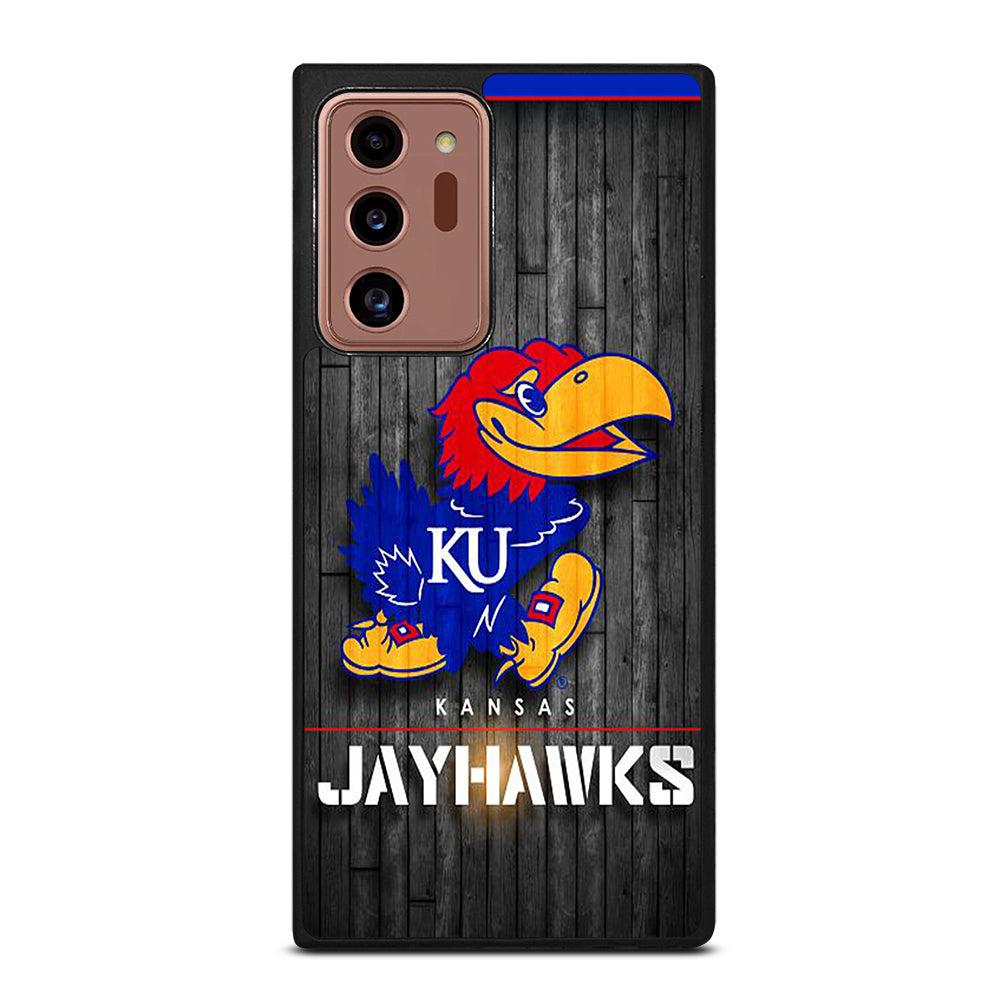 KANSAS JAYHAWKS NBA WOODEN LOGO Samsung Galaxy Note 20 Ultra Case Cover