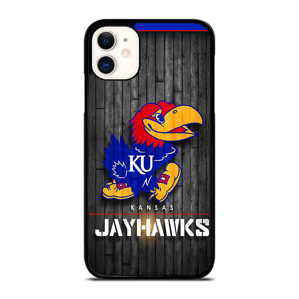 KANSAS JAYHAWKS NBA WOODEN LOGO iPhone 11 Case Cover