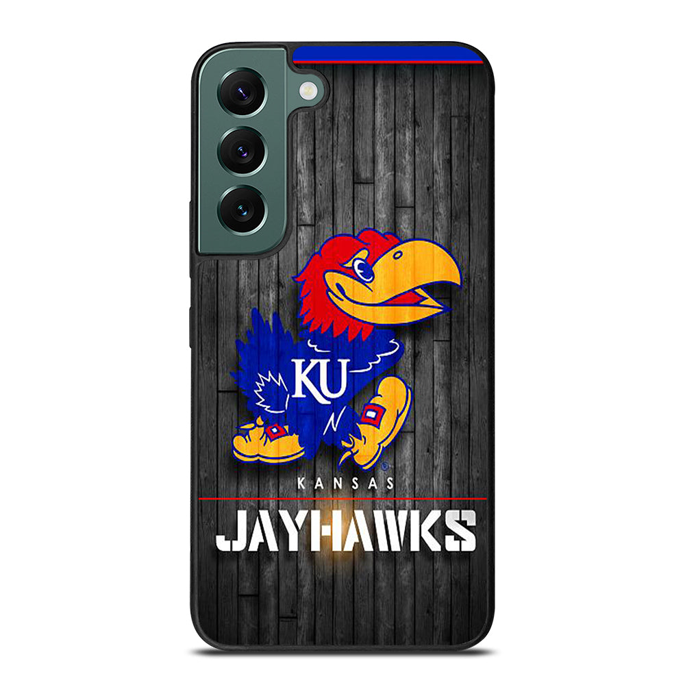 KANSAS JAYHAWKS NBA WOODEN LOGO Samsung Galaxy S22 Case Cover