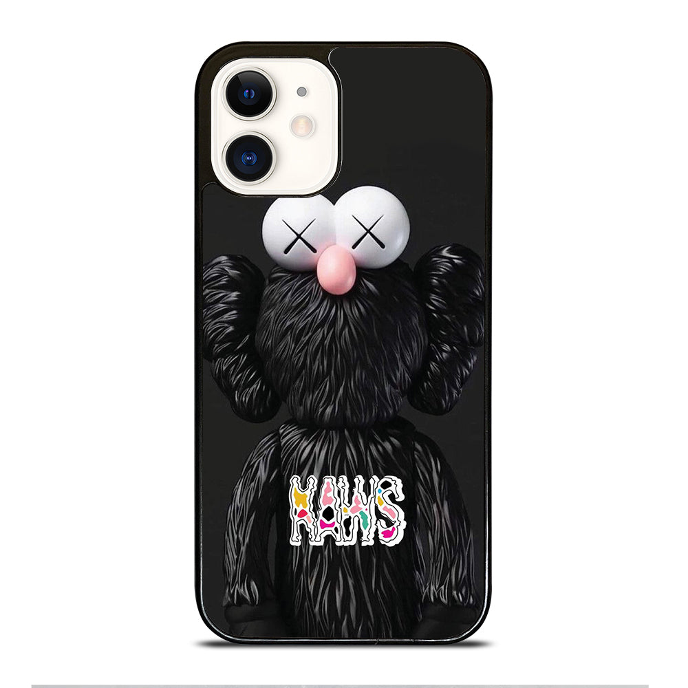 KAWS DESIGN LOGO BLACK iPhone 12 Case Cover