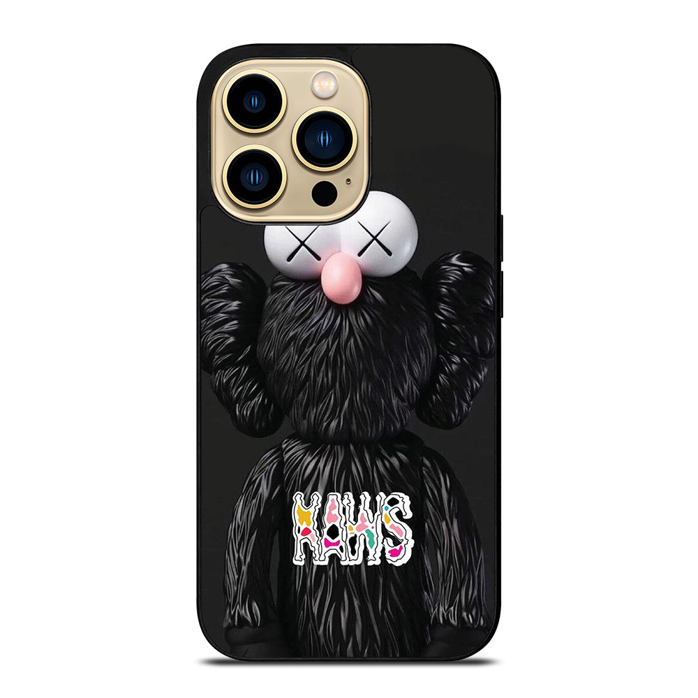 KAWS DESIGN LOGO BLACK iPhone 14 Pro Max Case Cover