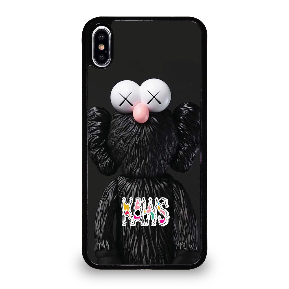 KAWS DESIGN LOGO BLACK iPhone XS Max Case Cover