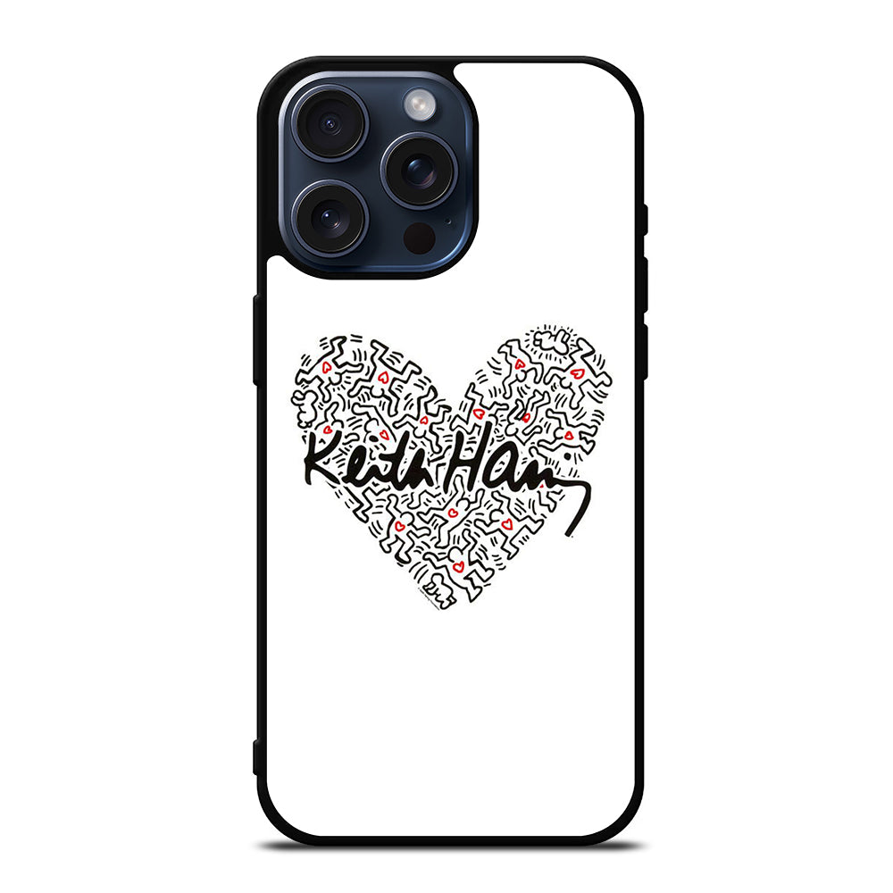 KEITH HARING ART LOVE 2 iPhone 15 Pro Max Case Cover