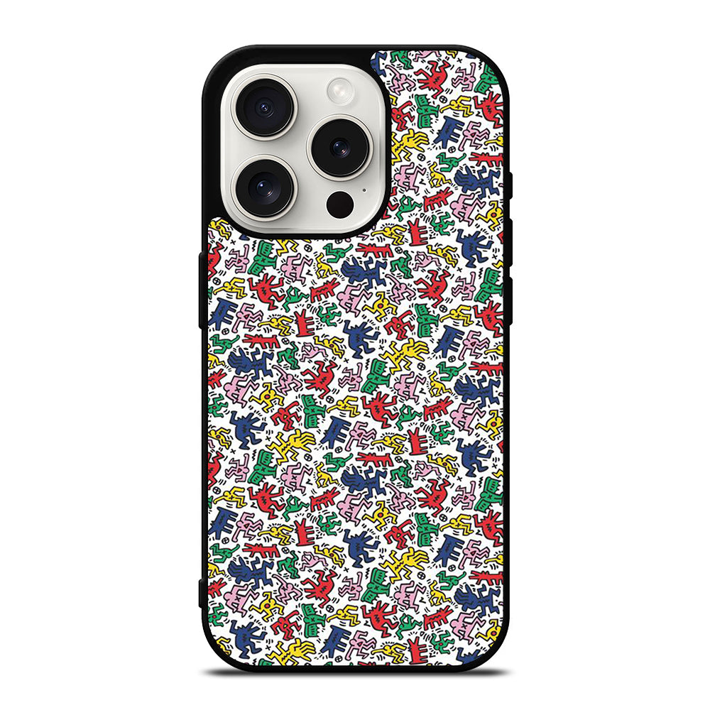 KEITH HARING ART PATTERN 2 iPhone 15 Pro Case Cover