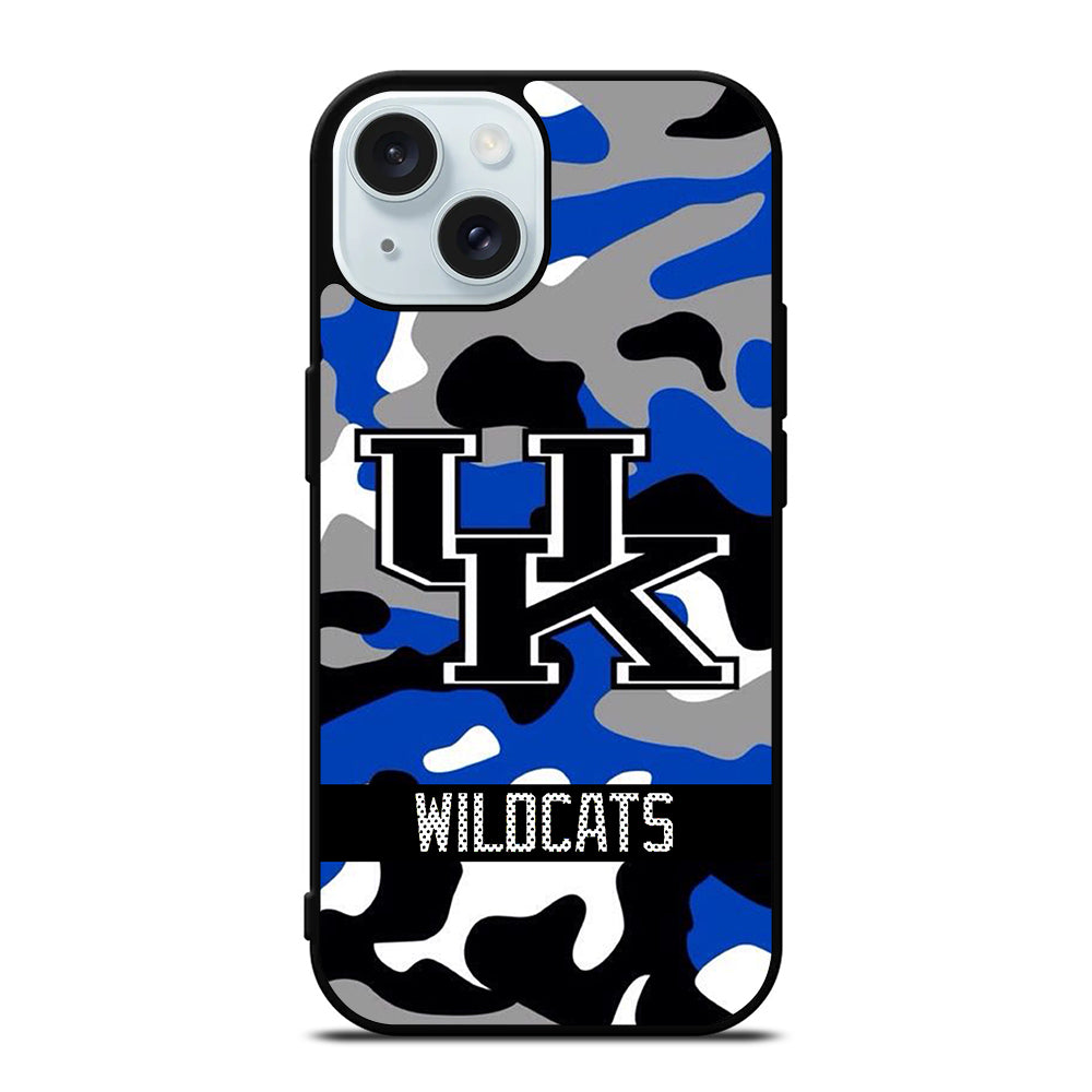 KENTUCKY WILDCATS CAMO iPhone 15 Case Cover