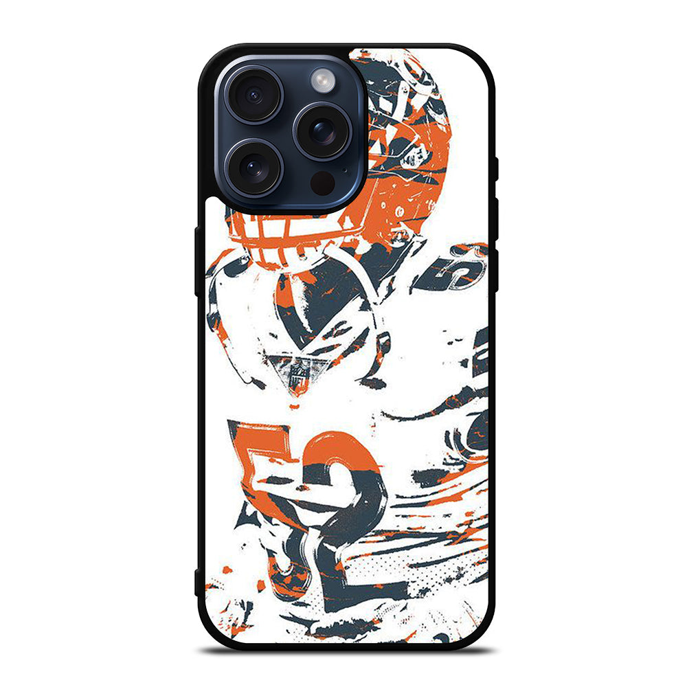 KHALIL MACK CHICAGO BEARS ART iPhone 15 Pro Max Case Cover
