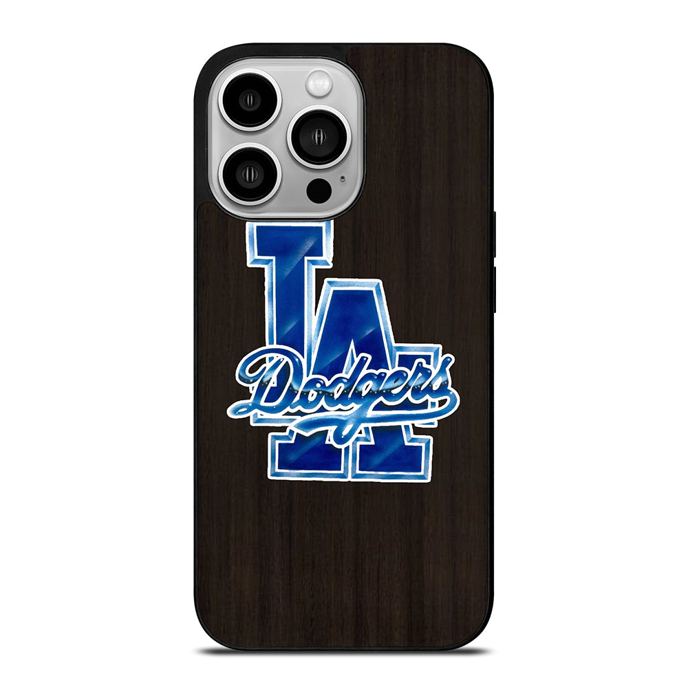 LA DODGERS WOODEN LOGO iPhone 14 Pro Case Cover