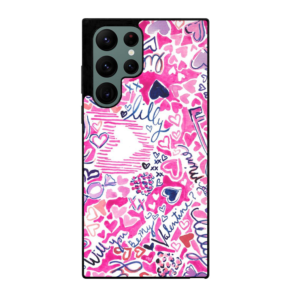 LILLY PULITZER LOVE PATTERN Samsung Galaxy S22 Ultra Case Cover