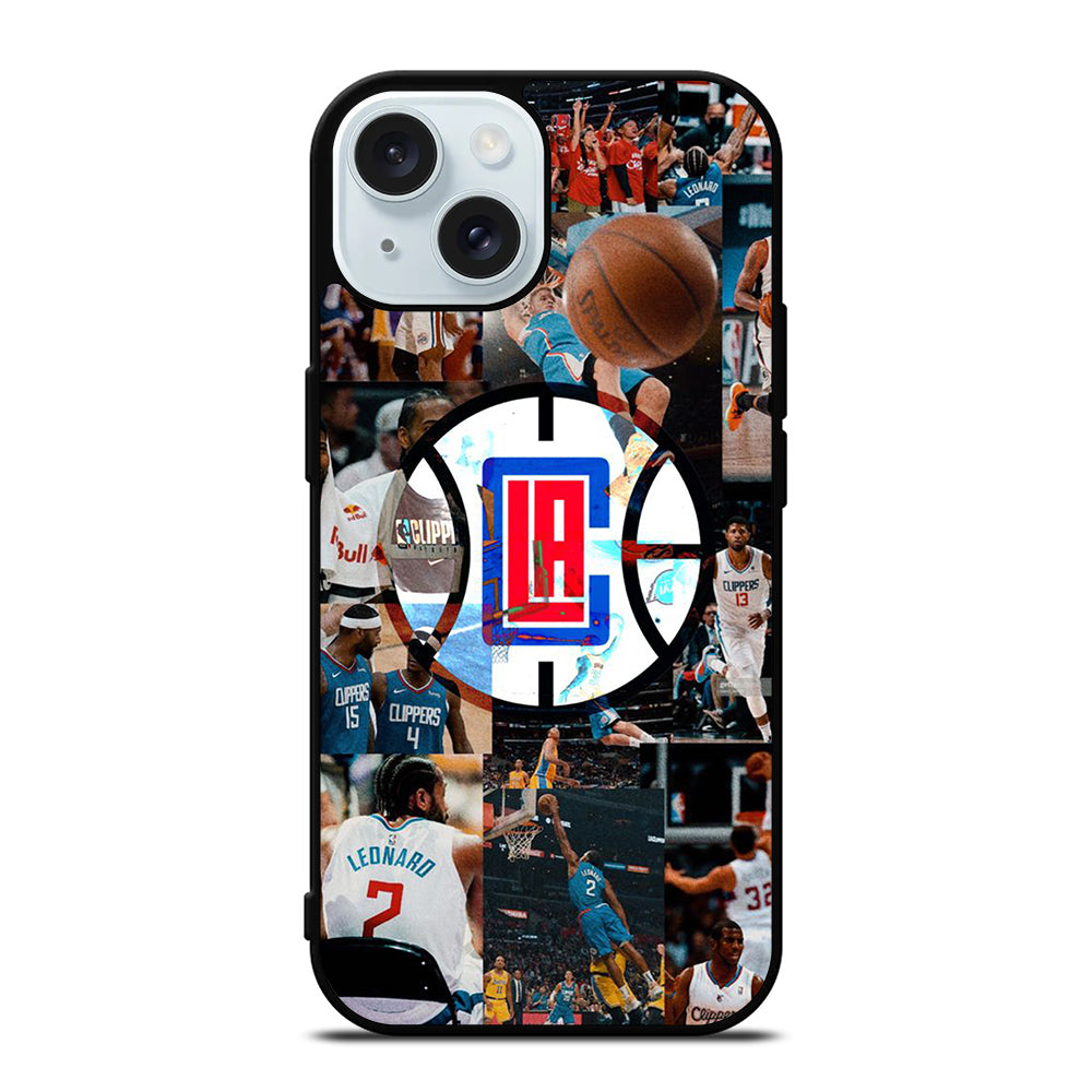 LOS ANGELES CLIPPERS COLLAGE LOGO iPhone 15 Case Cover